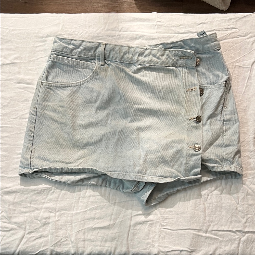 Zara Light Blue Denim Skort